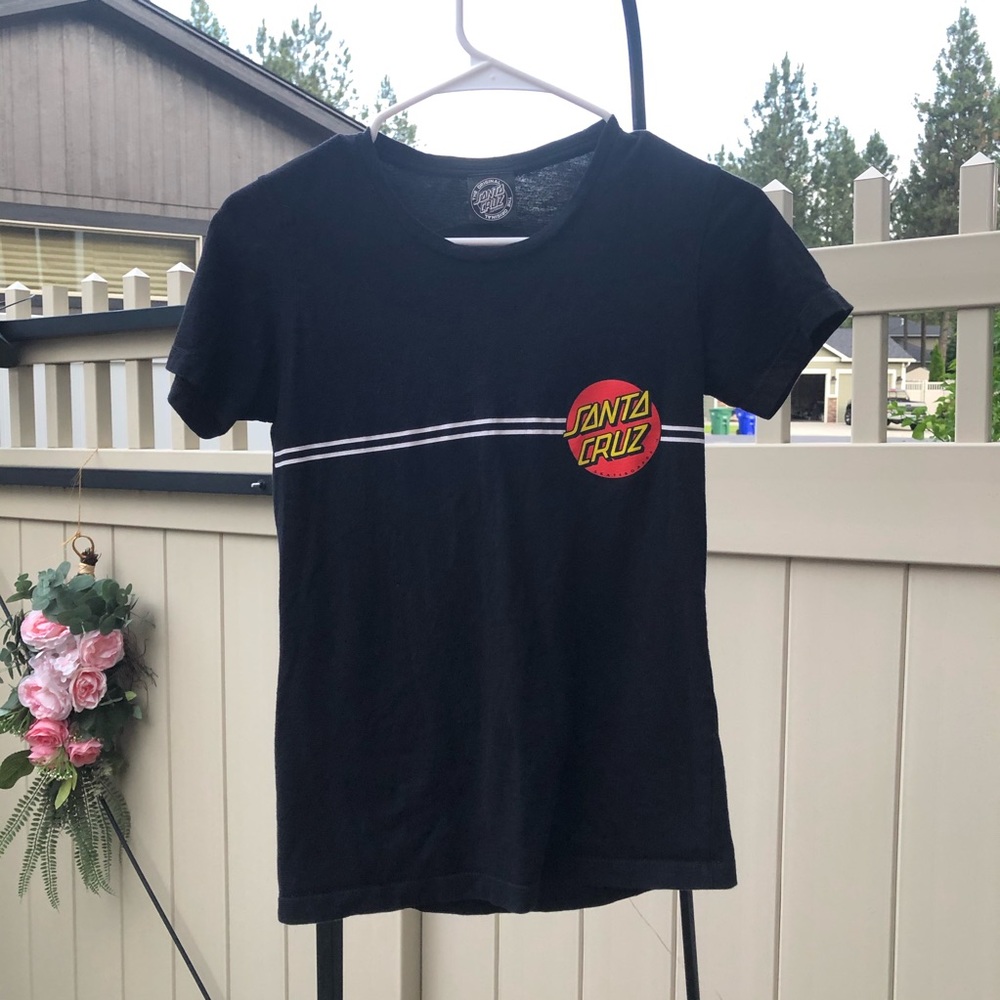 black Santa Cruz skate t-shirt :)